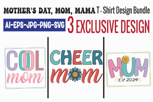 Cool Mom, Cheer Mum T Shirt Bundle Graphics and T-Shirt Designs