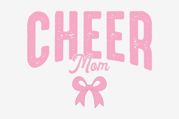 Coquette Cheer Mom Pink Svg Png Retro Graphics and T-Shirt Designs