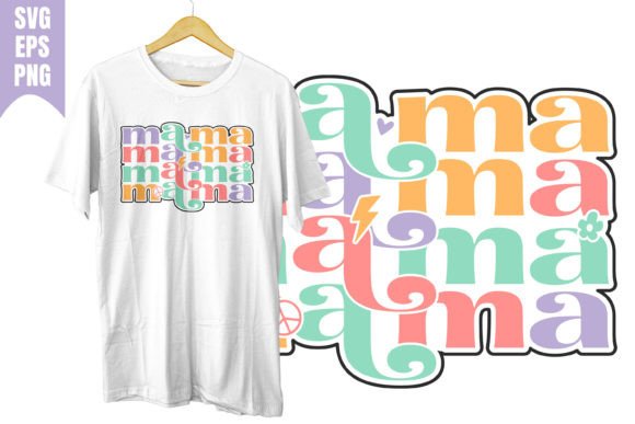 Mama Love Svg Retro Style Groovy Design Graphics and T-Shirt Designs