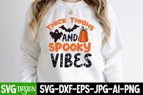 Thick Thighs and Spooky Vibes SVG Design Review: Graphics for T-Shirt Designs