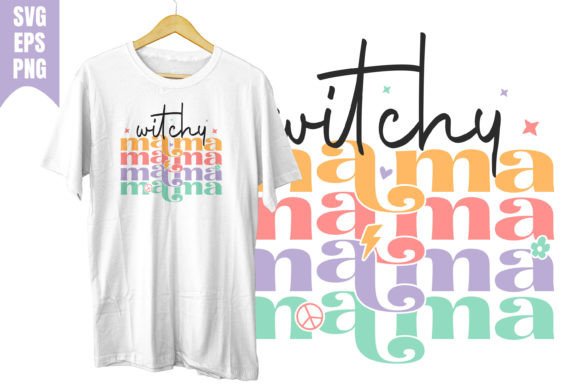 Witchy Mama Love Svg Retro Groovy Graphics and T-Shirt Designs